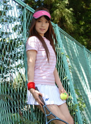 Beautiful tennis player Nazuna Otoi  showing...